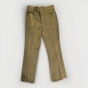 VINTAGE 1960s Levi’s Sta-Prest Young Men’s Slacks Olive Green ZIPPER BROKEN